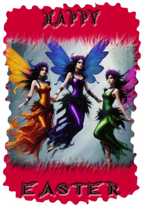 Goth Fairy Easter Card